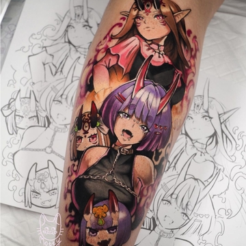 Katya Motty: Neotraditional Anime Tattoo