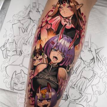 Katya Motty: Neotraditional Anime Tattoo