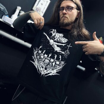 Tattoo artist Saveliy Kurganov