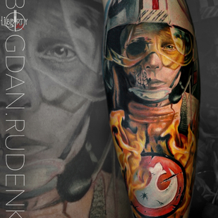 Male Color Realism tattoo on Shin #76252 | Tattoo Artist Bogdan Rudenko
