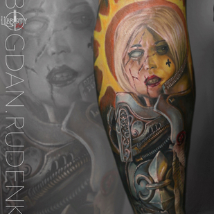 Male Color Realism tattoo on Shin #76262 | Tattoo Artist Bogdan Rudenko