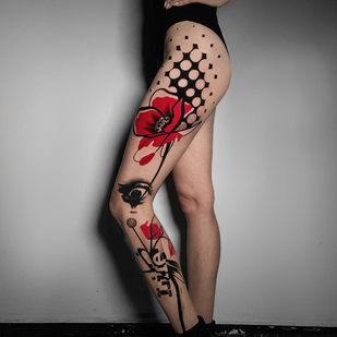 Female   tattoo on Leg #76446 | Tattoo Artist Alexander Mironenko