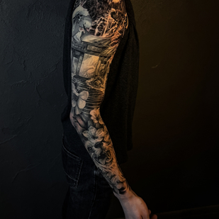 Male Black and Grey Realism tattoo on Sleeve #77808 | Tattoo Artist Aleksey Titov