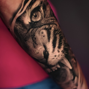 Female Black and Grey Realism tattoo on Forearm #77818 | Tattoo Artist Aleksey Titov