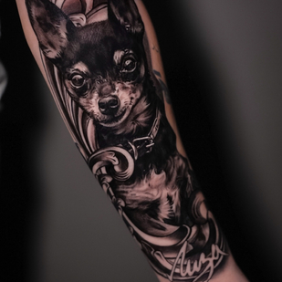 Female Black and Grey Realism tattoo on Forearm #77827 | Tattoo Artist Aleksey Titov
