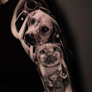 Female Black and Grey Realism tattoo on Shoulder #80490 | Tattoo Artist Aleksey Titov
