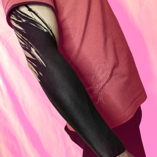 Male Black Blackwork tattoo on Sleeve #80502 | Tattoo Artist Vik Prokhorov