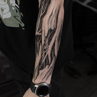 Male Black Author's Style tattoo on Forearm #80687 | Tattoo Artist Anastasiya Sharm