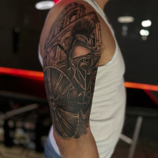 Male Black and Grey Realism tattoo on Shoulder #80915 | Tattoo Artist Master Margarita
