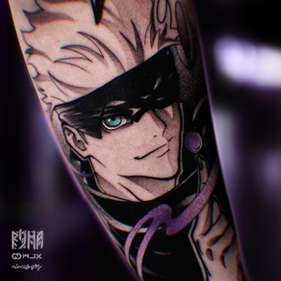 Male Black Anime tattoo on Forearm #81377 | Tattoo Artist Dmitriy Klaud