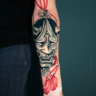 Male Black and Grey Japanese tattoo on Forearm #81719 | Tattoo Artist Maxim Markov