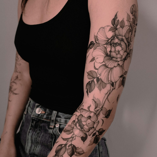 Female Black  tattoo on Sleeve #81834 | Tattoo Artist ARTY