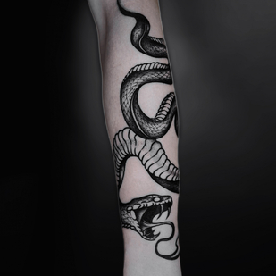 Male Black Graphic tattoo on Forearm #82324 | Tattoo Artist Polina s Tatuina