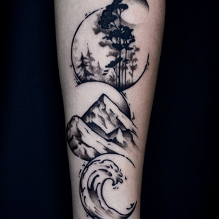 Female Black Fineline tattoo on Forearm #83011 | Tattoo Artist Pavel Zubkov