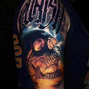 Male Color Horror tattoo on Shoulder #83018 | Tattoo Artist Pavel Zubkov