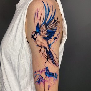 Female Color Watercolor tattoo on Shoulder #83045 | Tattoo Artist Victoria Maslova