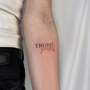 Female Black Fineline tattoo on Forearm #83179 | Tattoo Artist Ekaterina Maximova