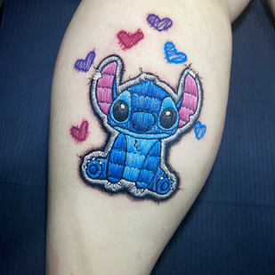 Female  Patch tattoo on Leg #83236 | Tattoo Artist Layor Dau