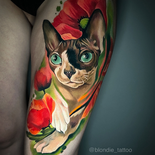 Female   tattoo on Leg #83366 | Tattoo Artist Albina Kruchinina / blondie_tattoo