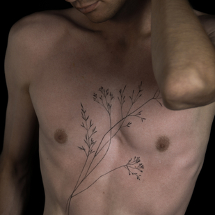 Male Black  tattoo on Breast #84228 | Tattoo Artist Anna Novitskaya