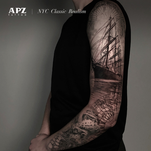 Male Black and Grey Realism tattoo on Sleeve #86030 | Tattoo Artist Apz Tattoo