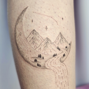 Female Black and Grey Author's Style tattoo on Leg #86252 | Tattoo Artist Dracoliss.ink