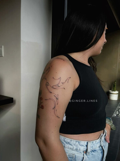 Tattoo Idea # Tattoo Artist Ginger Lines / Anna