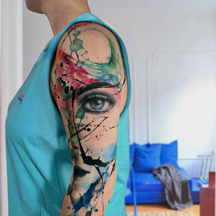 Female Color Abstract tattoo #88190 | Tattoo Artist PINKA