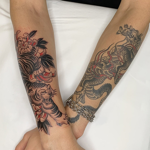 Male Black and Grey Japanese tattoo #85900 | Tattoo Artist Valera Pashkov