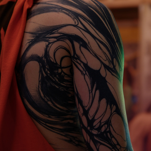 Male Black Abstract tattoo on Sleeve #84300 | Tattoo Artist Vik Prokhorov