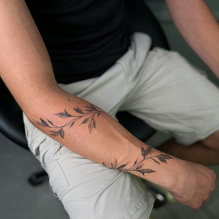 Male Black Graphic tattoo on Forearm #85792 | Tattoo Artist Vitalina Bender