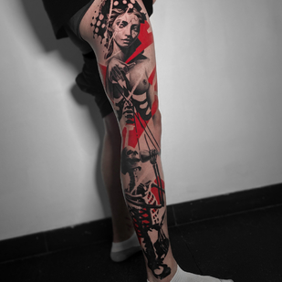Trash Polka tattoo #84571 | Tattoo Artist Alexander Mironenko