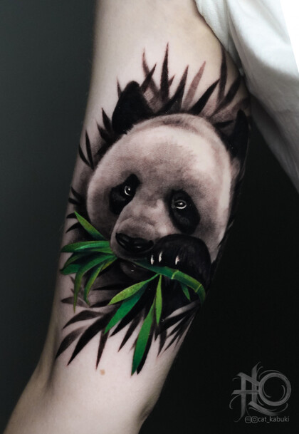 Tattoo Idea # Tattoo Artist Anastasiya Yusupova CAT_KABUKI
