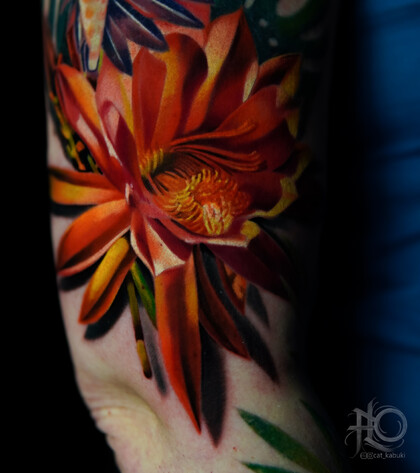 Tattoo Idea # Tattoo Artist Anastasiya Yusupova CAT_KABUKI
