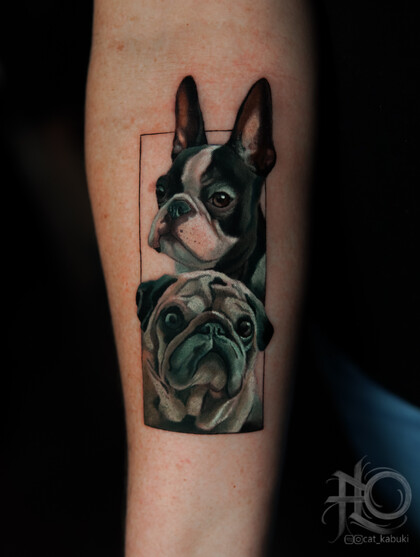 Tattoo Idea # Tattoo Artist Anastasiya Yusupova CAT_KABUKI