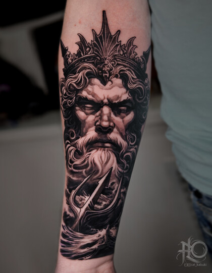 Tattoo Idea # Tattoo Artist Anastasiya Yusupova CAT_KABUKI
