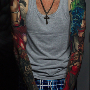 Male Color Realism tattoo on Sleeve #84272 | Tattoo Artist Andrey Indigo