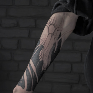 Male Black Graphic tattoo #85823 | Tattoo Artist Daniil Holodkov