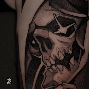 Male Black Graphic tattoo on Sleeve #87152 | Tattoo Artist Danila Morozov