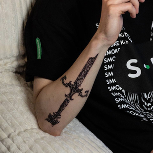 Male Black Graphic tattoo #87022 | Tattoo Artist Denis Piligrim