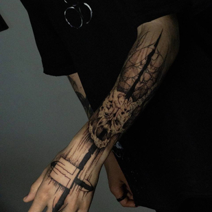 Male Black Graphic tattoo #87024 | Tattoo Artist Denis Piligrim