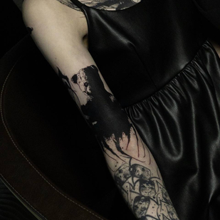 Female Black Blackwork tattoo #87031 | Tattoo Artist Denis Piligrim