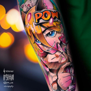 Female Color Anime tattoo on Forearm #88001 | Tattoo Artist Dmitriy Klaud