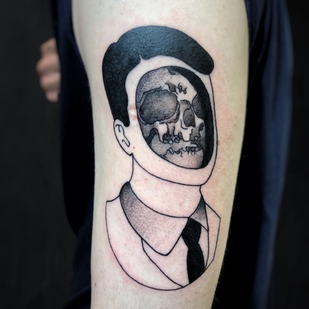 Male Black Graphic tattoo on Shoulder #83944 | Tattoo Artist Gulyaeva Victoria