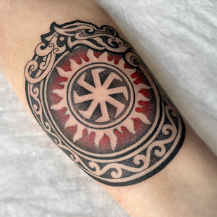 Female Color Dotwork tattoo on Forearm #90744 | Tattoo Artist Ioann Leo ( LEO-VAN )