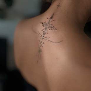 Female Black Women's tattoo on Back #88693 | Tattoo Artist Sergeeva Tattoo