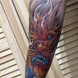 Male Color Japanese tattoo on Forearm #85949 | Tattoo Artist Nataliya Guk