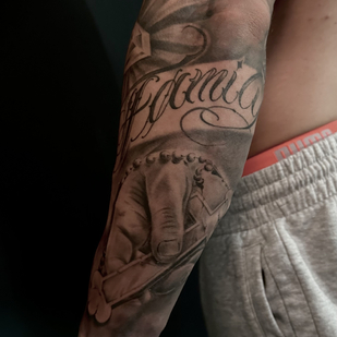 Male Black and Grey Chicano tattoo #85956 | Tattoo Artist Nataliya Guk