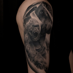 Male Black and Grey Realism tattoo on Shoulder #85455 | Tattoo Artist Nikita Kasatkin