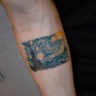 Male Color Illustrative tattoo on Forearm #85458 | Tattoo Artist Nikita Kasatkin